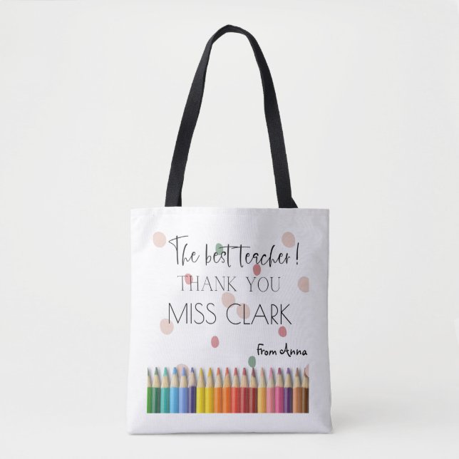 Personalized gift for teachers tote bag (Front)