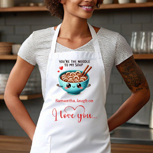 Personalized Gift for Wife Funny Food Love Apron