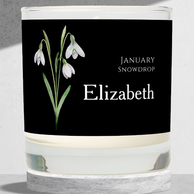 Personalized Gift For Women January Birth Flower Scented Candle (Creator Uploaded)