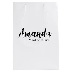 Personalized Gift Handbag, Bridesmaid Souvenir Gif Medium Gift Bag