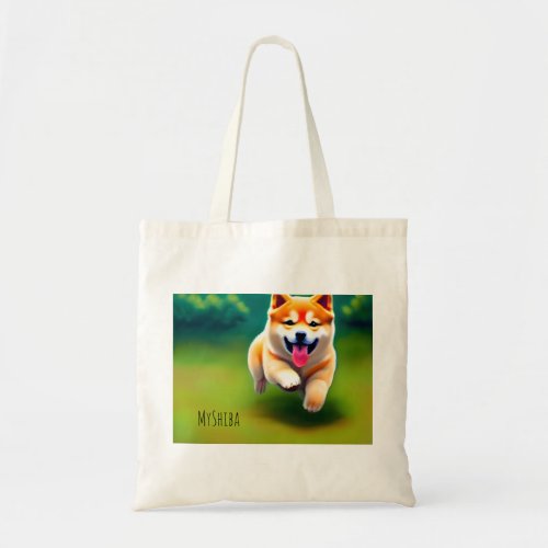 Personalized Gift Idea Cute Shiba  Tote Bag