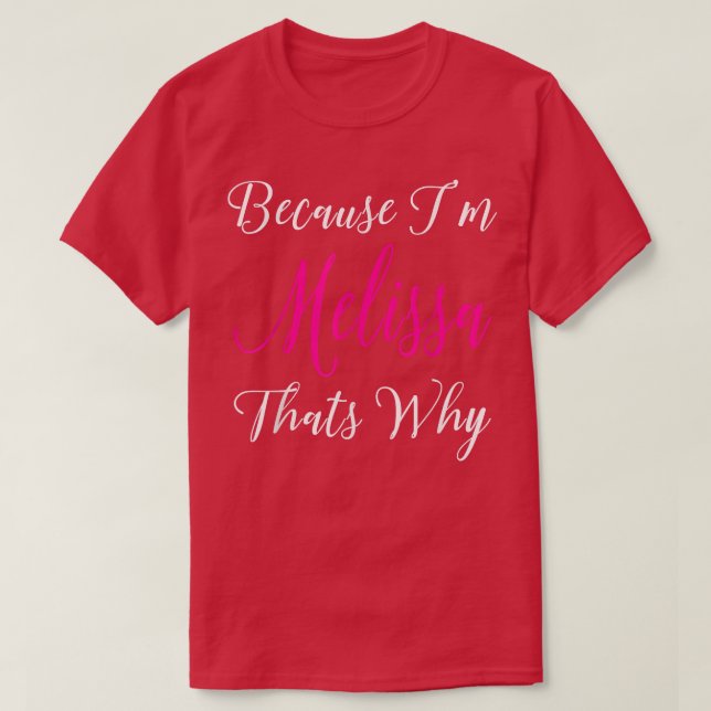 Personalized Gift Melissa Name Custom Women Cute P T-Shirt (Design Front)