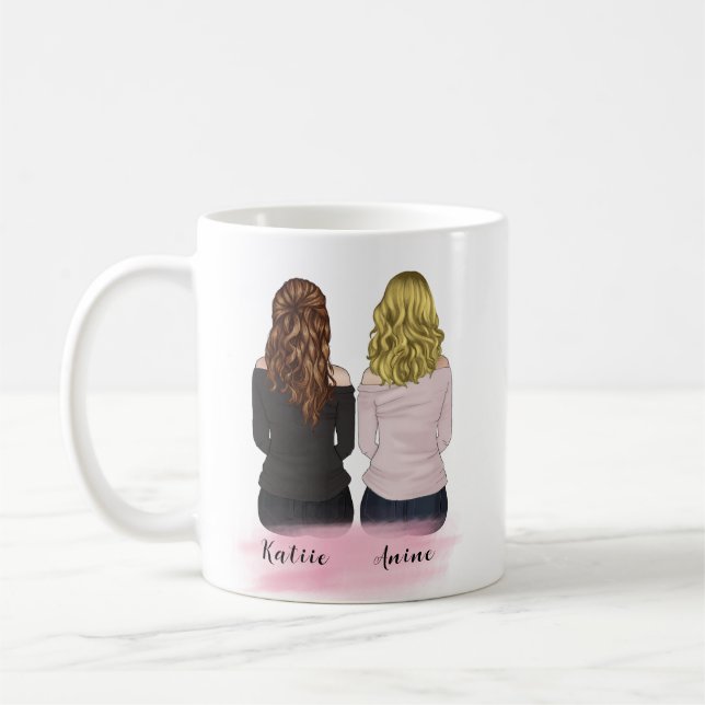 Personalized Gift Message for best friend Coffee Mug (Left)