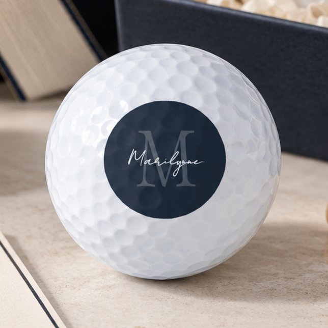 Personalized Gift Modern Name Monogram Golf Balls (Creator Uploaded)