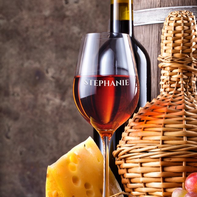 Personalized Gift Monogram name Wine Glass (Creator Uploaded)