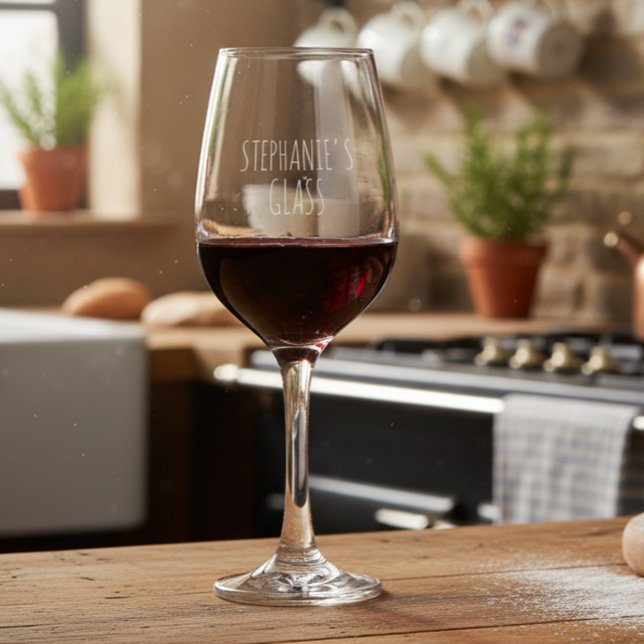 Personalized Gift Monogram name Wine Glass (Creator Uploaded)