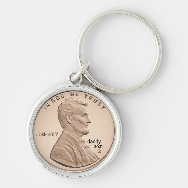 Personalized Gift Penny Coin  Keychain (Front)
