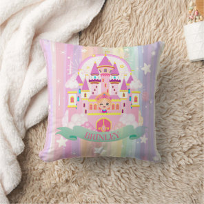 Personalized Gift! Princess Castle Throw Pillow