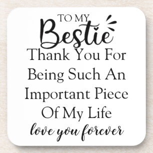 Personalized Gift Quote For Women Best Friend Beverage Coaster