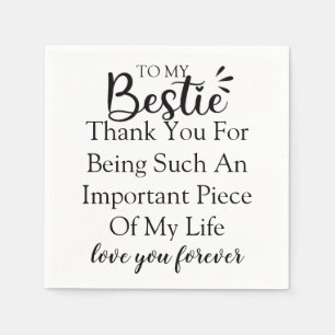 Personalized Gift Quote For Women Best Friend Napkins