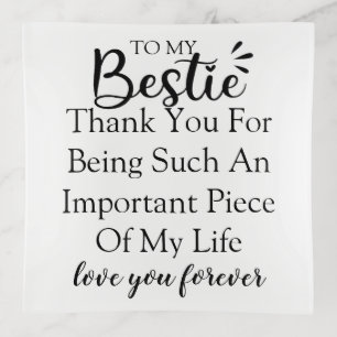 Personalized Gift Quote For Women Best Friend Trinket Tray