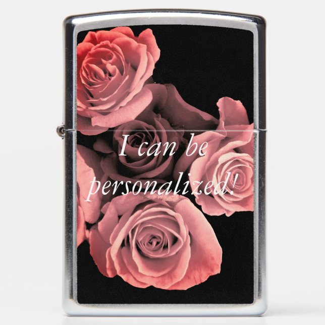 Personalized gift, rose, gift idea, zippo lighter (Front)
