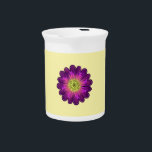 Personalized gift Round Pillow Beverage Pitcher<br><div class="desc">Purple flower. Customized gift.personalize.</div>