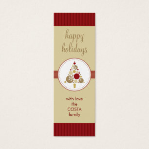 PERSONALIZED GIFT TAG :: modern spotty tree AP4