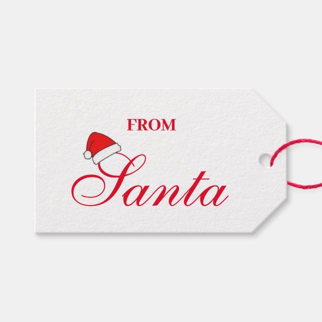 Personalized Gift Tags - From Santa (Front (Horizontal))