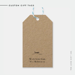 Personalized Gift Tags with Bow