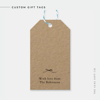 Personalized Gift Tags with Bow