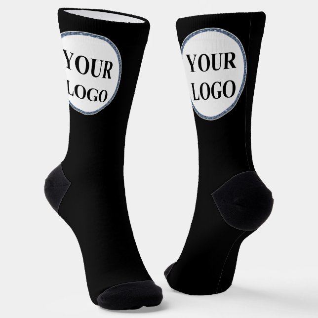 Personalized Gift Typography Pattern Weddings Logo Socks (Angled)