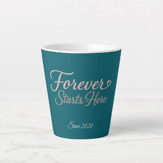 Personalized gift with the date the relationship  latte mug