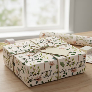 personalized gift wrap for florists shop