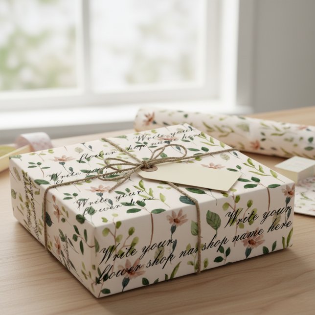 personalized gift wrap for florists shop (Creator Uploaded)