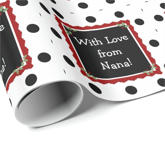 Personalized Gift Wrap, with love from Nana! Wrapping Paper (Roll Corner)