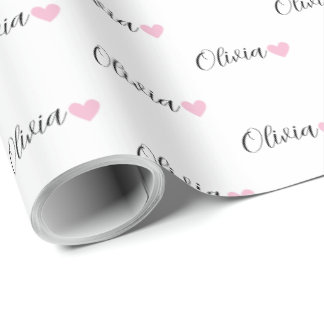 Personalized Gift Wrapping Custom Name Birthday Paper
