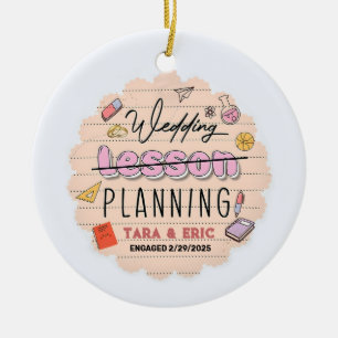Personalized Gifts Couple Ornament, Wedding Planni Ceramic Ornament