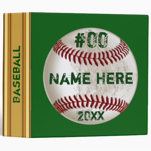 Personalized Gifts for Baseball Card Collectors 3 Ring Binder