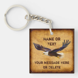 Personalized, Gifts for Eagle Lovers, Eagle Keychain