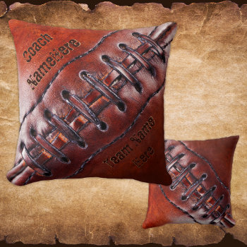 Personalized Gifts For Football Coaches Or Players Throw Pillow by YourSportsGifts at Zazzle