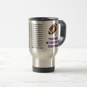 Personalized Gifts for Football Coaches, Players Travel Mug
