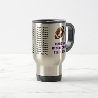 Personalized Gifts for Football Coaches, Players Travel Mug