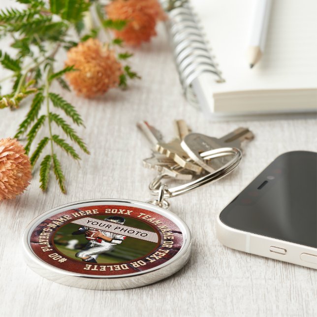 Personalized Gifts for Football Players with Photo Keychain (Side)