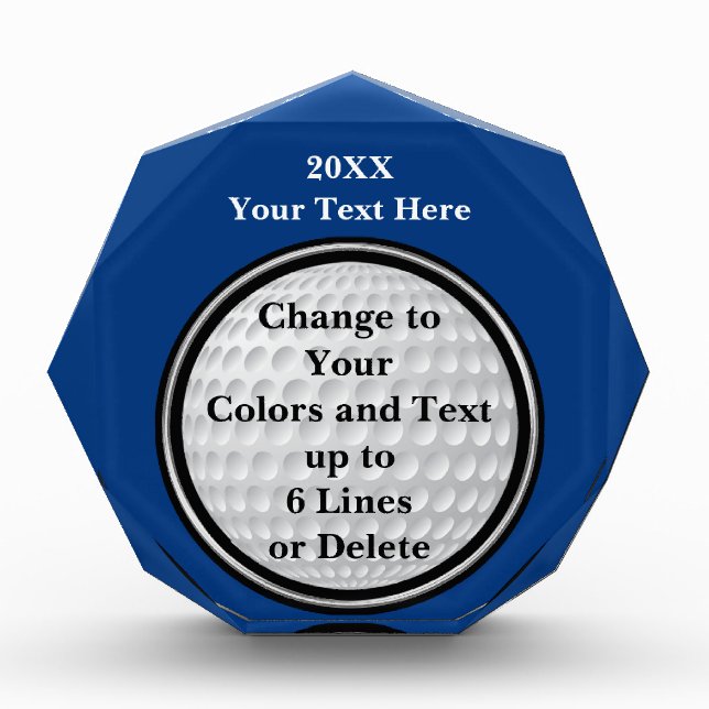 Personalized Gifts for Golfers, Golf Award Gift (Front)