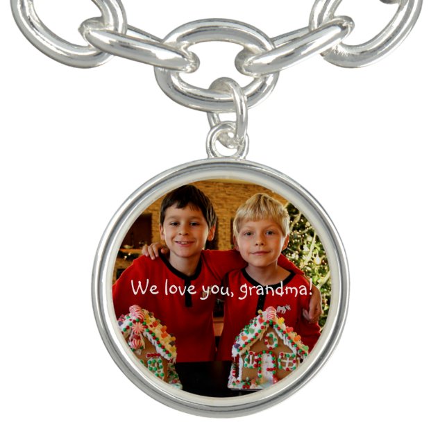 Personalized Gifts For Grandma Charm Bracelet (Design)