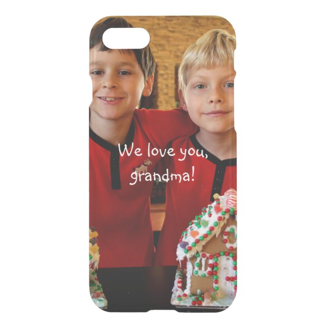 Personalized Gifts For Grandma Clear iPhone 7 Case (Back)