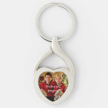 Personalized Gifts For Grandma Heart Key Chains by online_store at Zazzle