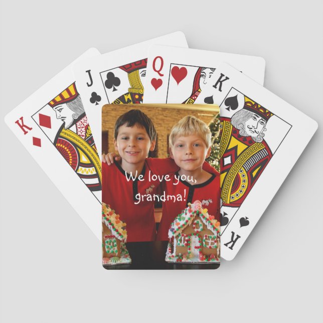 Personalized Gifts For Grandma Playing Cards (Back)