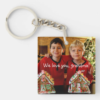 Personalized Gifts For Grandma Square Key Chain
