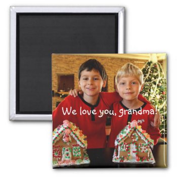 Personalized Gifts For Grandma Square Magnets by online_store at Zazzle