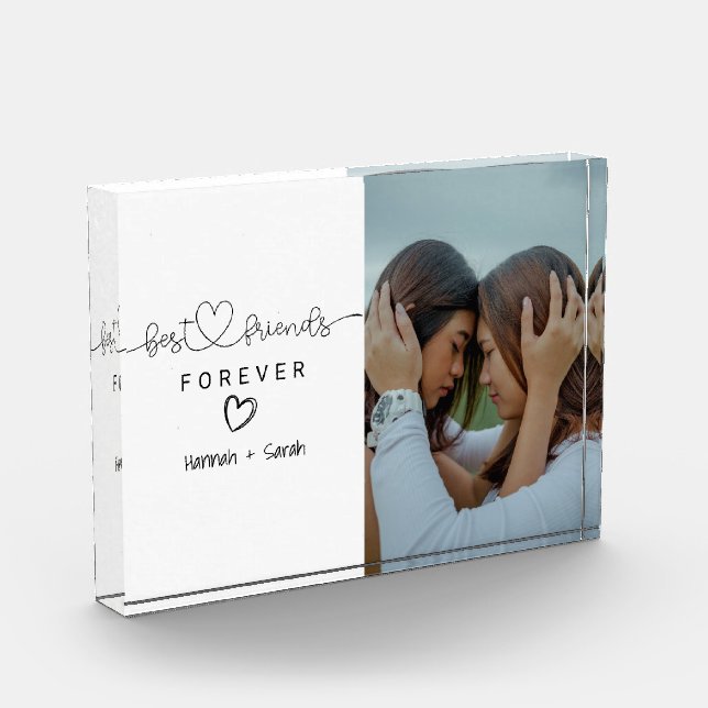 Personalized Gifts for Her Best Friend Forever Photo Block (Left)
