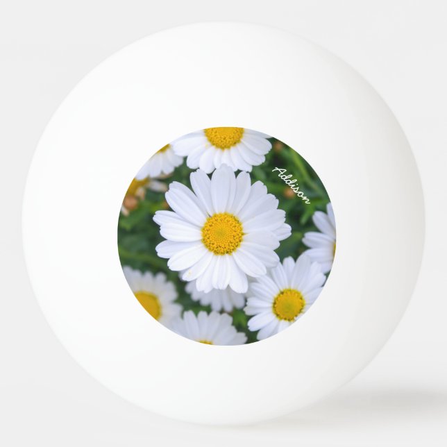 Personalized Gifts For Her Daisy Ping Pong Balls (Front)