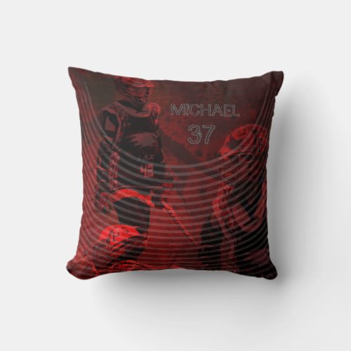 Personalized Gifts for Lacrosse Players Throw Pillow