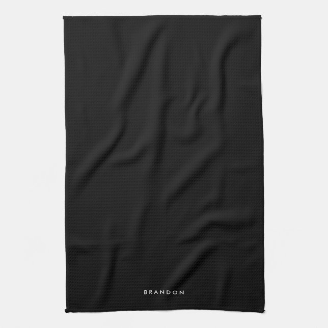 Personalized Gifts For Men Black Kitchen Towels (Vertical)