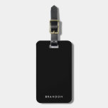 Personalized Gifts For Men Black Luggage Tags at Zazzle