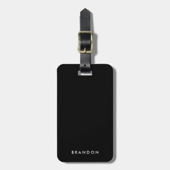 Personalized Gifts For Men Black Luggage Tags by online_store at Zazzle