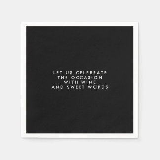 Personalized Gifts For Men Black Paper Napkins