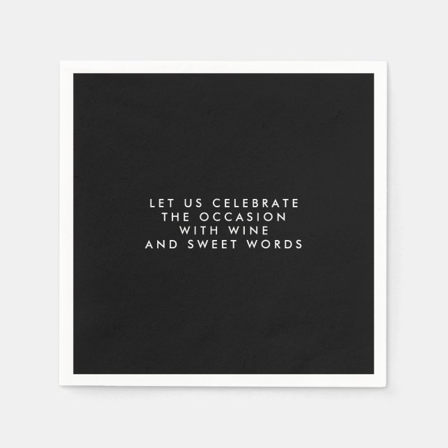 Personalized Gifts For Men Black Paper Napkins (Front)