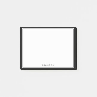 Personalized Gifts For Men Black Post-it® Notes